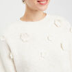 Pull manches longues ecru femme