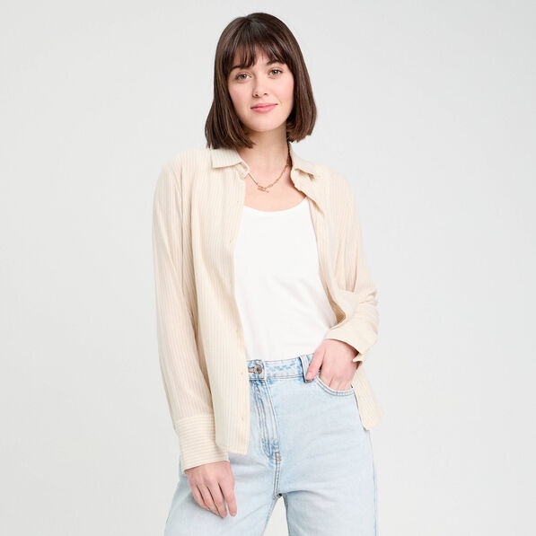 chemise manches longues sable femme Chemise manches longues sable femme