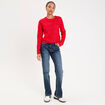Gilet boutonn&eacute; manches longues rouge femme