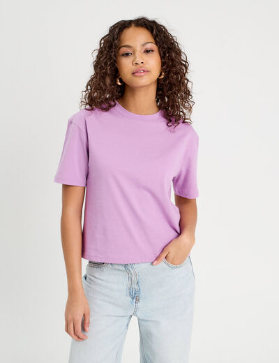 T-shirt manches courtes violet femme