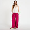 Pantalon large fluide rouge femme