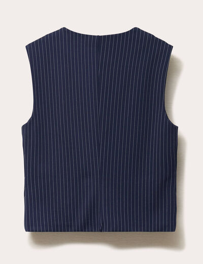 Veston sans manches bleu femme