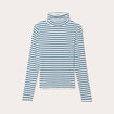 T-shirt col roulé blanc femme