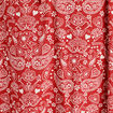 Robe évasée détails noeuds rouge foncé femme