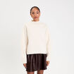 Sweat col montant ecru femme