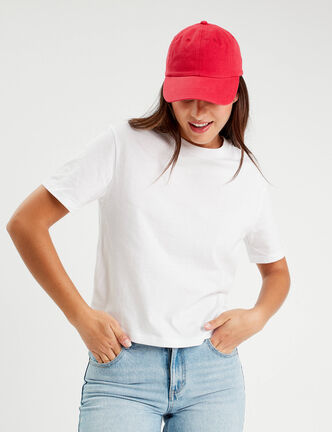 T-shirt manches courtes blanc femme