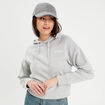 Sweat à capuche gris clair femme