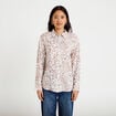 Chemise droite manches longues blanc femme