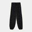 Pantalon large en voile taille standard noir femme