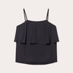 Caraco bretelles fines volants noir femme
