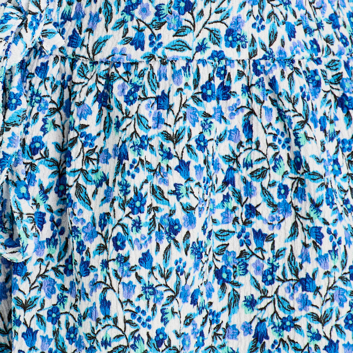 Blouse nouée bleu femme