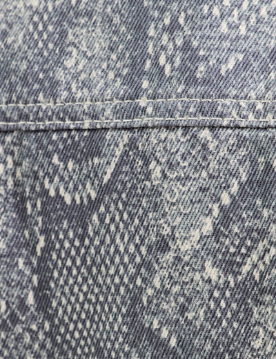 Veste courte zippée bleu gris femme