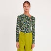 Blouse manches longues anneau vert femme