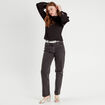 Blouse manches longues noir femme