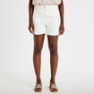 Short en jean 5 poches ecru femme