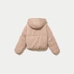 Doudoune r&eacute;versible courte velours beige femme
