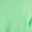 Pull cropped col rond vert femme