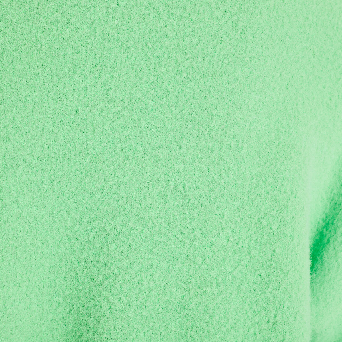 Pull cropped col rond vert femme