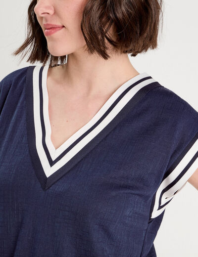 Débardeur sans manches bleu marine femme