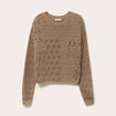 Pull manches longues beige femme