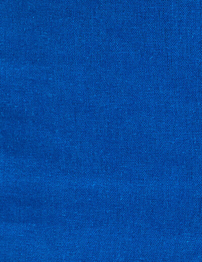 Jupe-short ceinturée contenant du lin bleu electrique femme