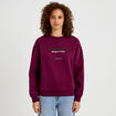 Sweat droit manches longues violet fonc&eacute; femme