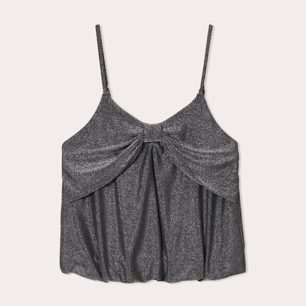 debardeur effet boule gris argent femme Débardeur effet boule gris argent femme