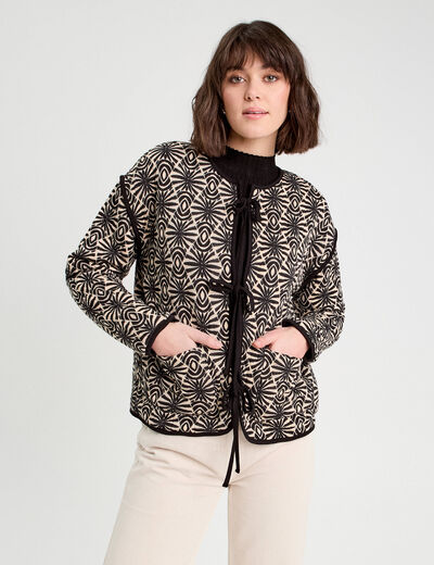 Veste matelassée noir femme