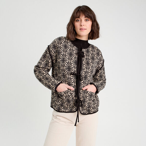 Veste matelassée noir femme