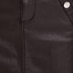 Jupe droite enduite denim noir enduit femme