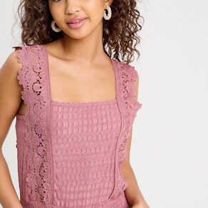 blouse bretelles fines vieux rose femme Blouse bretelles fines vieux rose femme