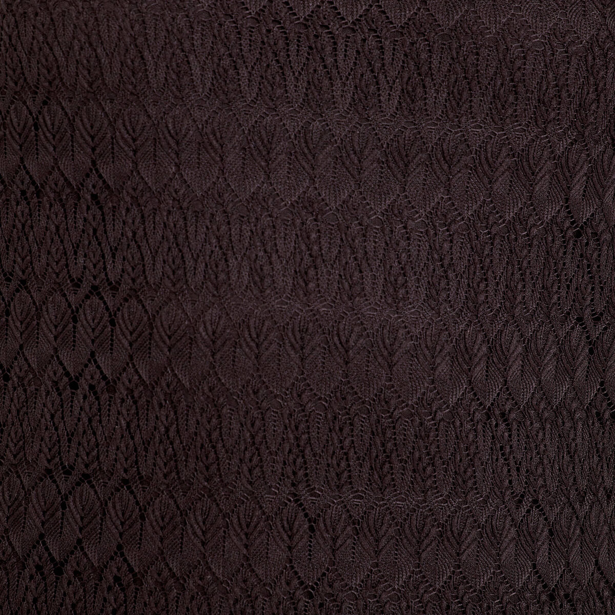 Robe longue droite ajourée noir femme