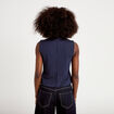 Veston sans manches bleu femme