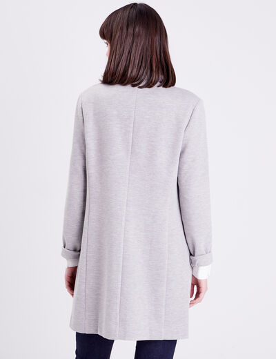 Veste blazer avec manches longues gris clair femme