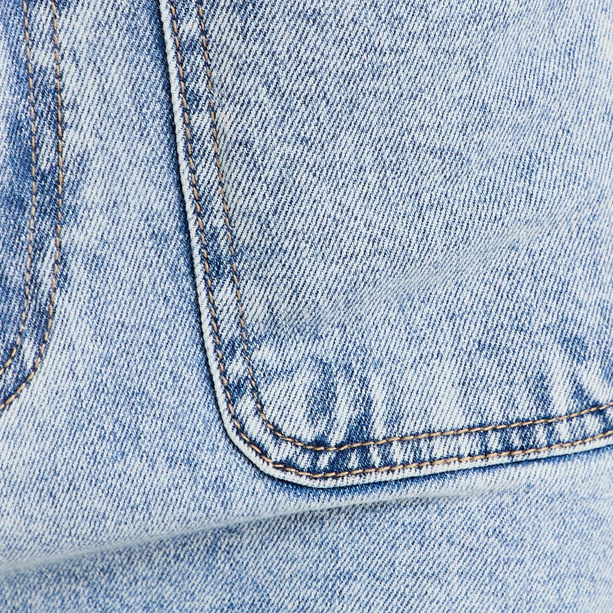 Jean wide leg cropped taille haute denim triple stone femme