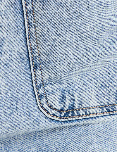 Jean wide leg cropped taille haute denim triple stone femme