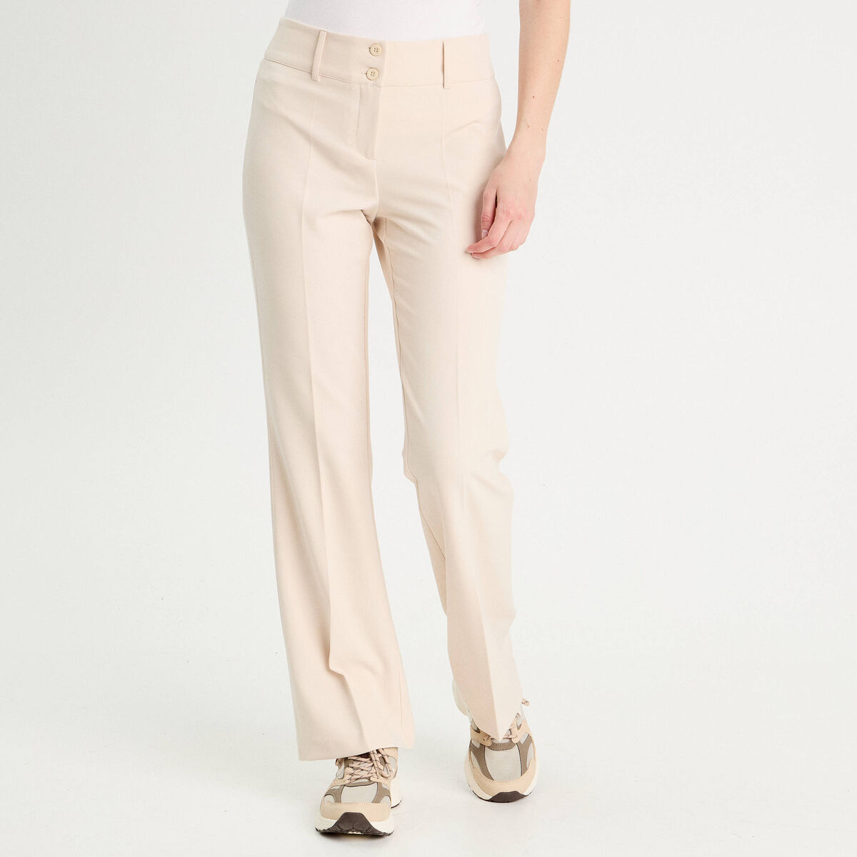 Pantalon flare sable femme