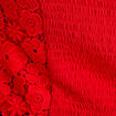 Débardeur cropped dentelle rouge femme