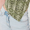 T-shirt asymétrique vert kaki femme