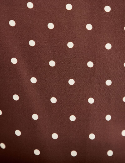 D&eacute;bardeur droit d&eacute;tail dentelle marron fonc&eacute; femme