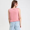 Débardeur col V sans manches vieux rose femme