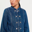 Veste en jean avec boutons denim stone femme
