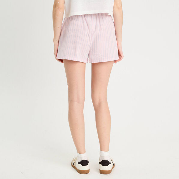 Short droit rose clair femme