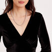 T-shirt velours cintré noir femme