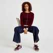 Top col rond manches longues bordeaux femme