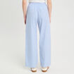 Pantalon large élastiqué bleu foncé femme