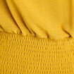 Blouse smockée manches courtes jaune citron femme