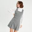Robe évasée encolure carrée blanc femme