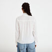 Chemise col montant manches longues ecru femme