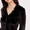 Chemise en velours noir femme